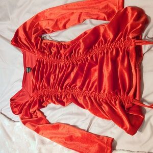 Red long sleeve dress